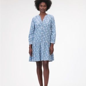 Gap Drop-Waist Dress in TENCEL™ INDIGO PRINT